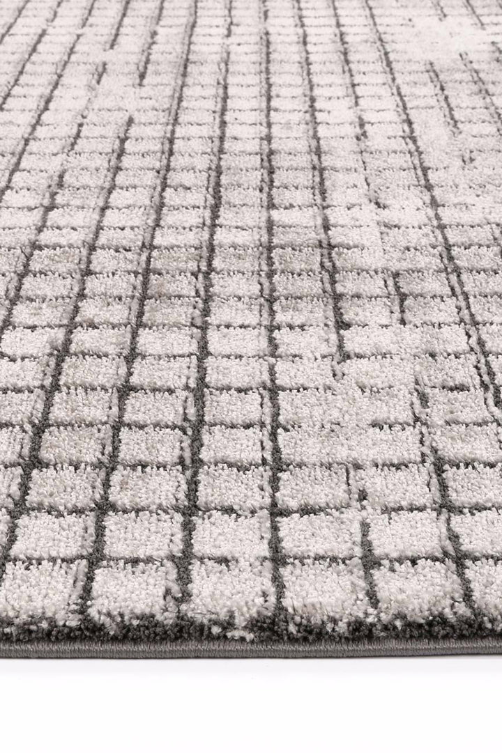 Legend Bacchus Geometric Grey Rug - 4GREY