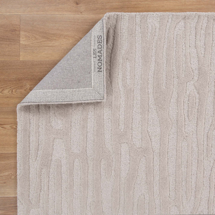 Les Nomades Sandstorm Beige Wool Rug -  LES04
