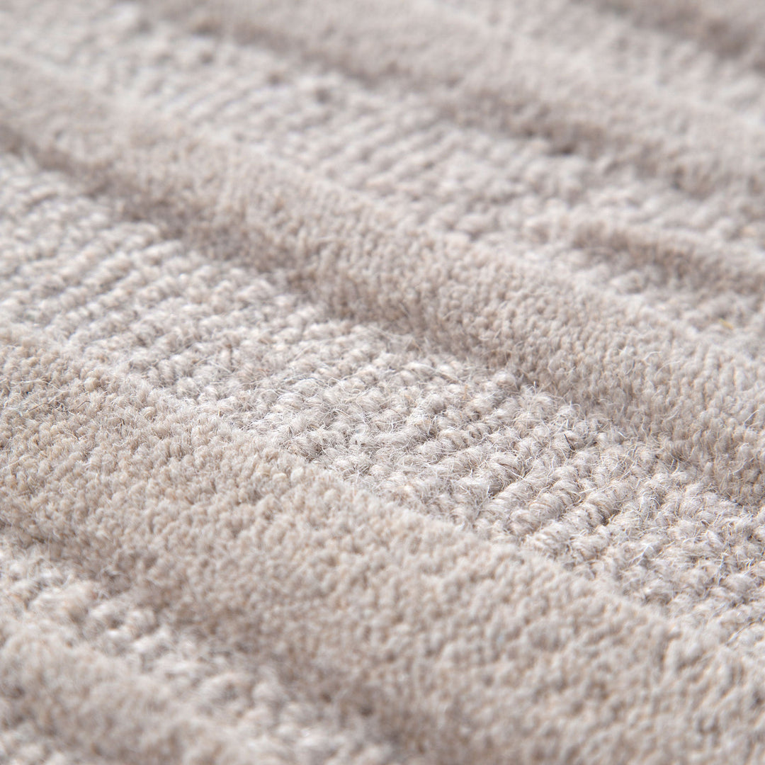 Les Nomades Sandstorm Beige Wool Rug -  LES04