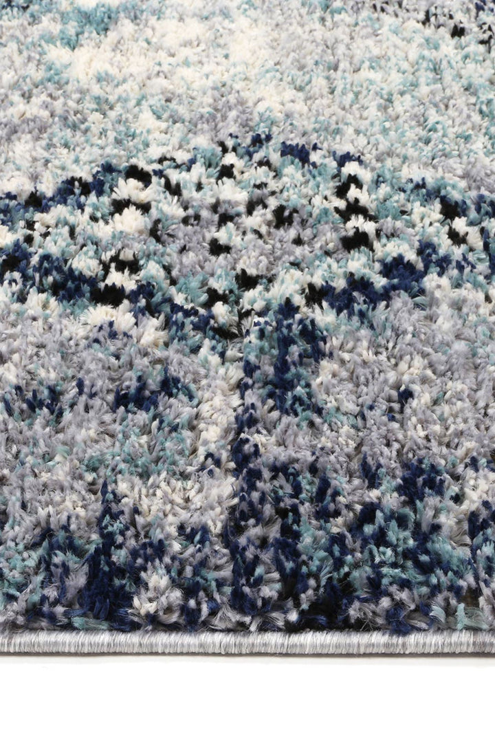 Mansour Incan Blue Geometric Rug - 2BLUE