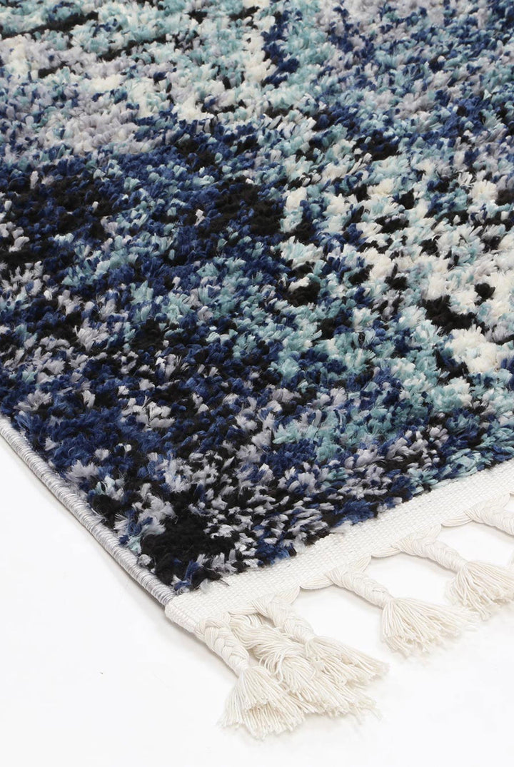 Mansour Incan Blue Geometric Rug - 2BLUE