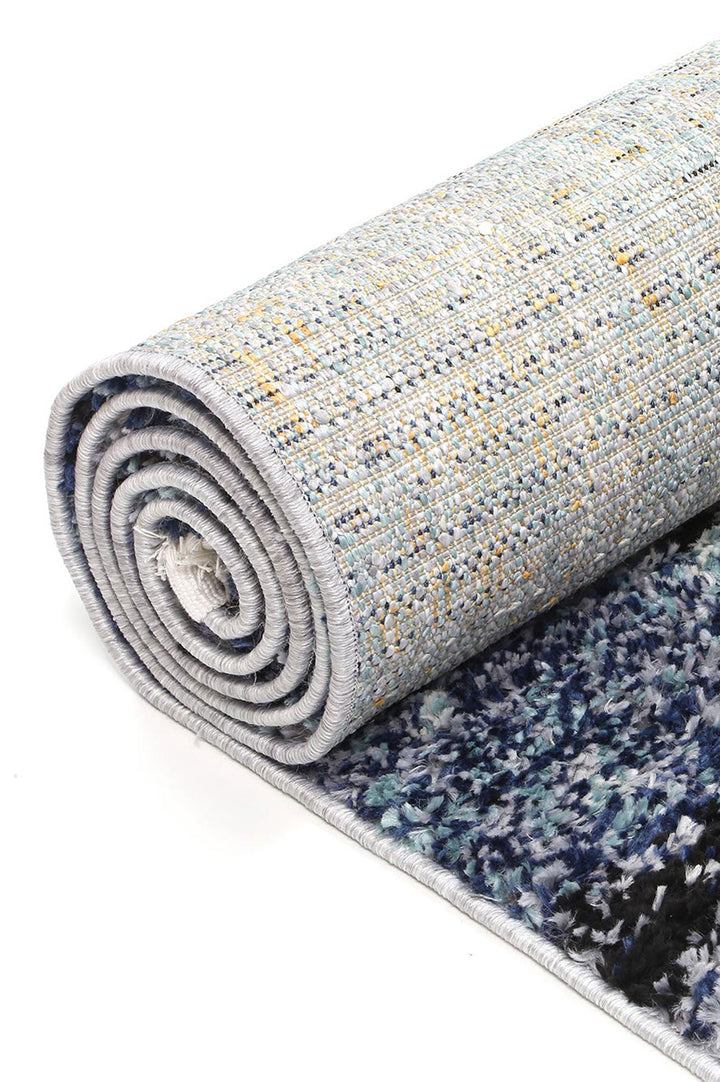 Mansour Incan Blue Geometric Rug - 2BLUE