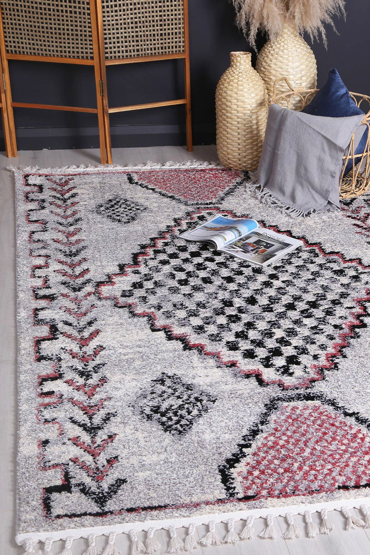 Mansour Tocapus Blush Geometric Rug - 3BLUS