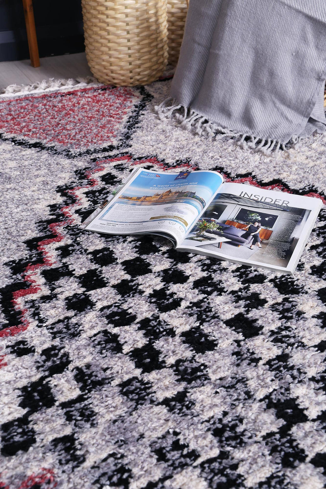 Mansour Tocapus Blush Geometric Rug - 3BLUS