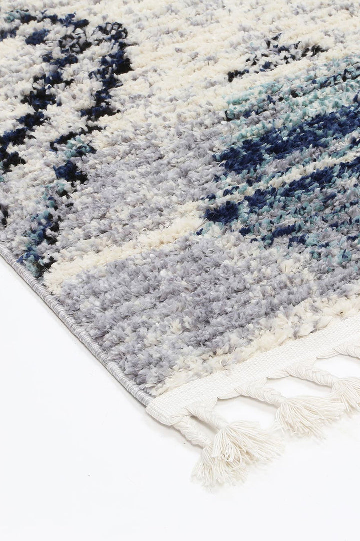 Mansour Diamond Blue Geometric Rug - 4BLUE