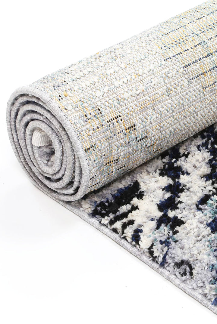 Mansour Diamond Blue Geometric Rug - 4BLUE