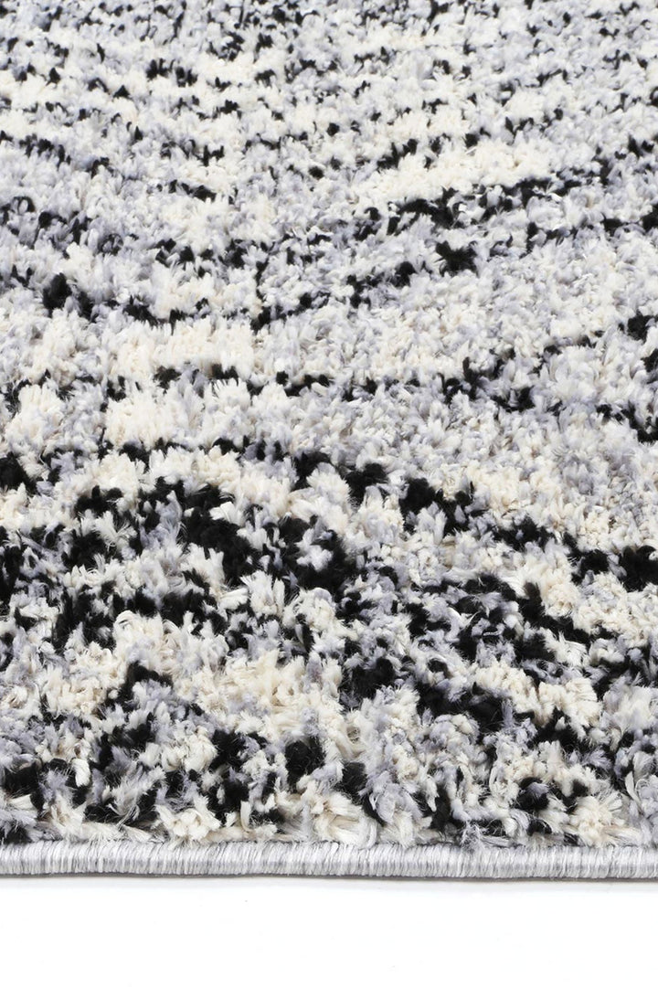 Mansour Harlequin Black & White Geometric Rug - 6BWHI