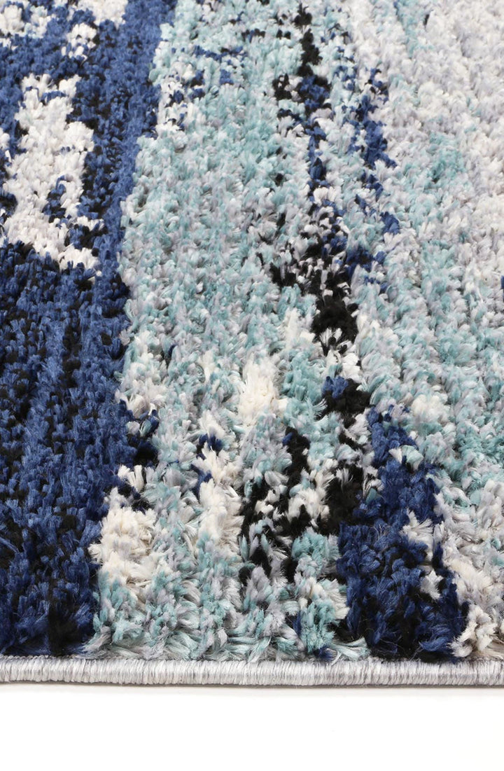 Mansour Horizon Blue Abstract Rug - 8BLUE