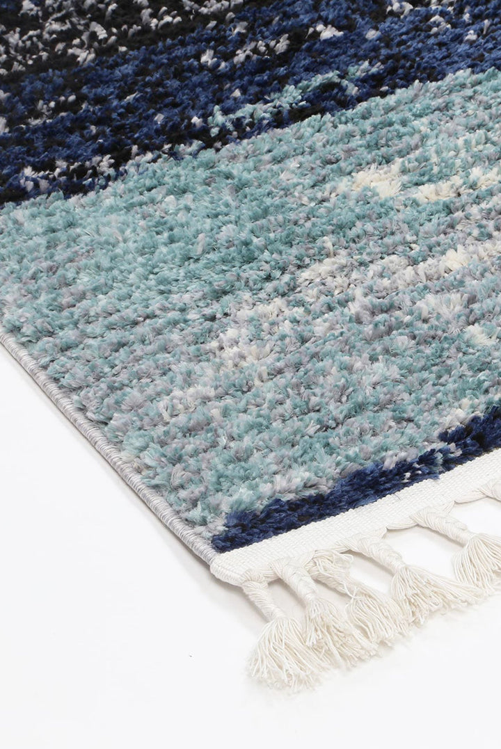 Mansour Horizon Blue Abstract Rug - 8BLUE