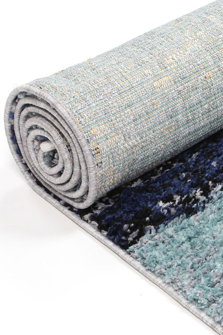 Mansour Horizon Blue Abstract Rug - 8BLUE