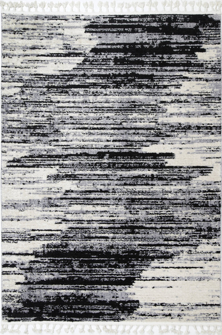 Mansour Acid Wash Grey Abstract Rug - 9GREY