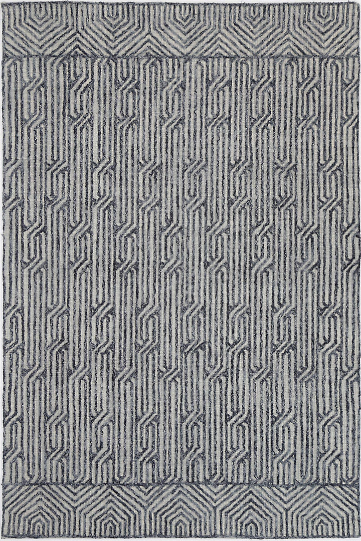 Marbella Almeria Blue Contemporary Rug - 60215LGRY
