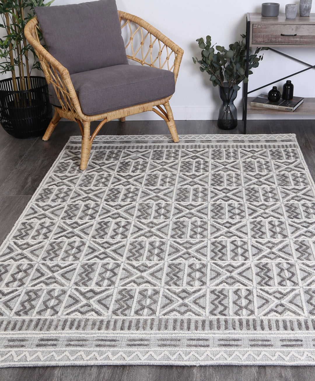 Marbella Cordoba Grey Contemporary Rug - 60235LGRY