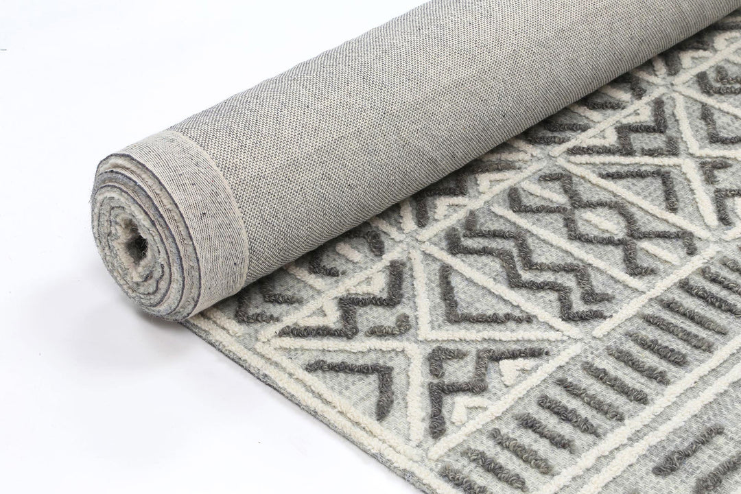 Marbella Cordoba Grey Contemporary Rug - 60235LGRY