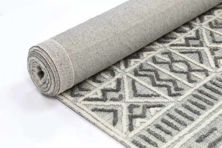 Marbella Cordoba Grey Contemporary Rug - 60235LGRY