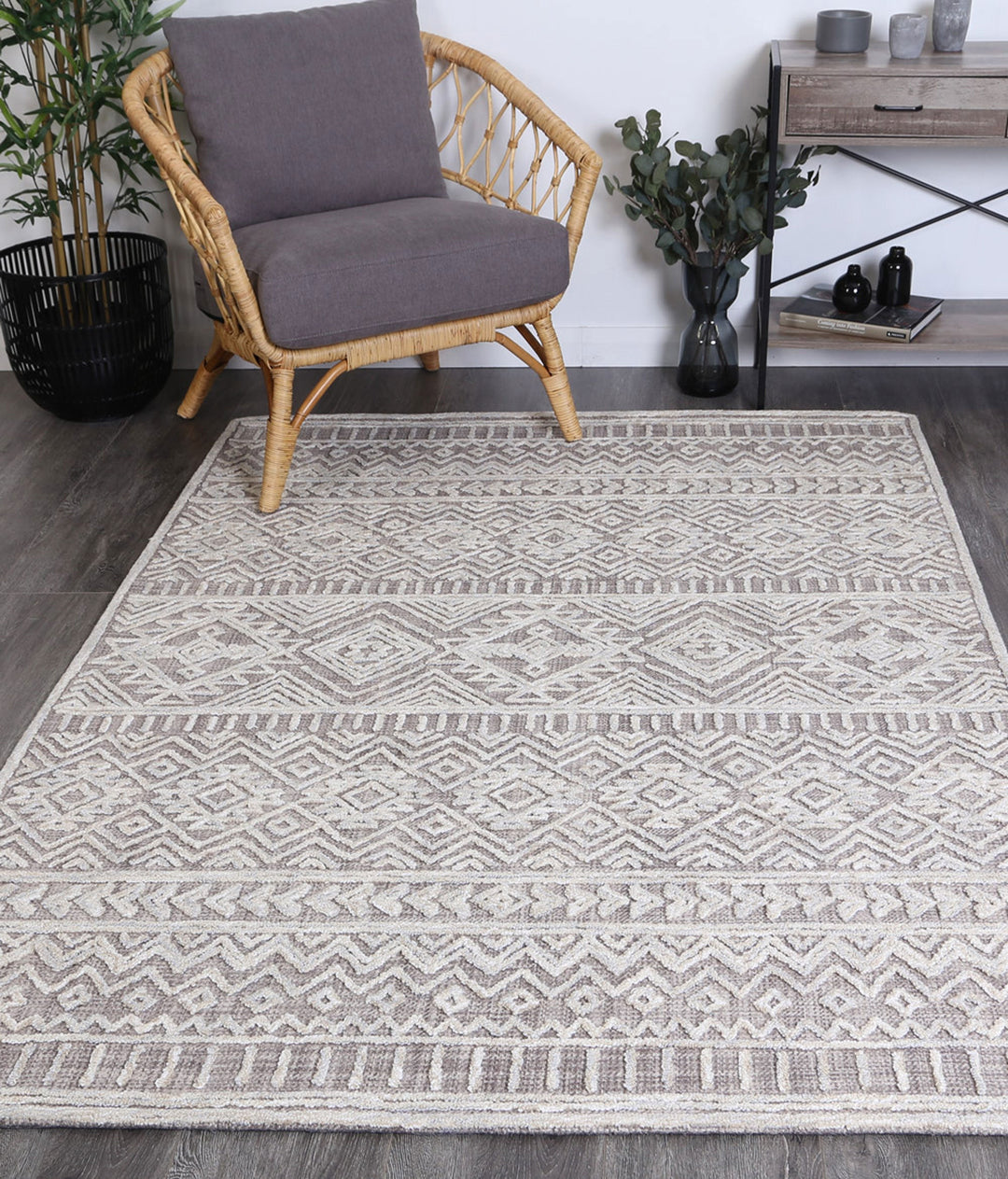 Marbella Cadiz Ash Contemporary Rug - 60295LGRY