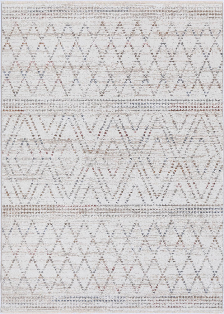 Maryland Tabriz Beige Geometric Soft Rug - M08