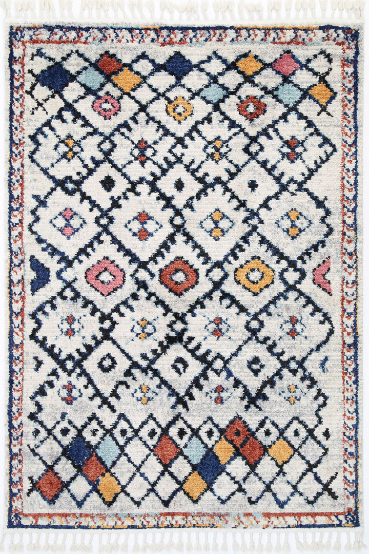 Moda Pattie Multi Tribal Rug - Z058WHIT