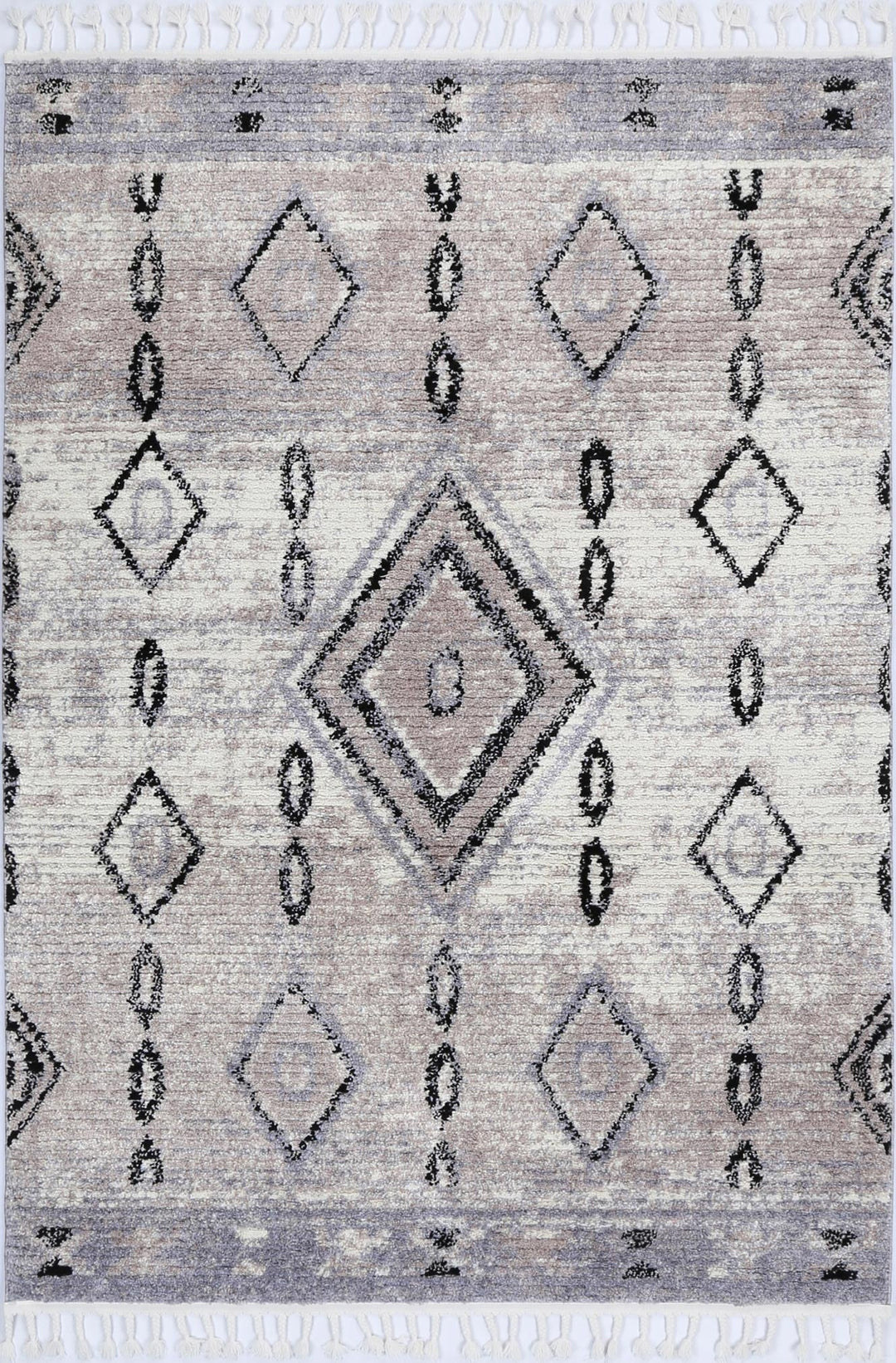 Morocco Tribal Diamond Ash Rug - MORO10