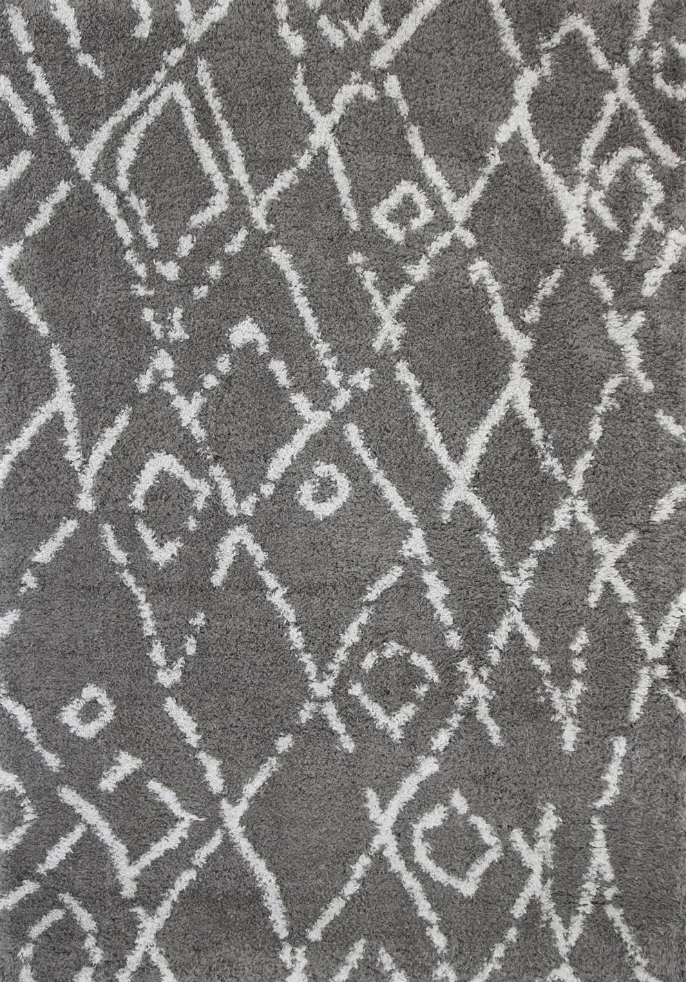 Moroccan Grey and Silver Fes Rug - 1909 995