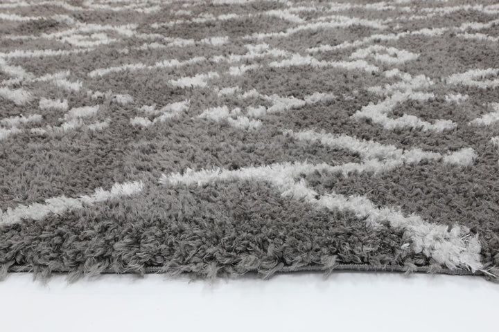 Moroccan Grey and Silver Fes Rug - 1909 995