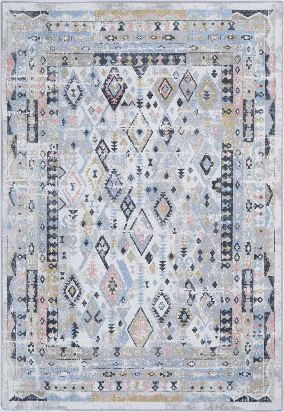 Oporto Colombo Multi Tribal Soft Rug - Oport09