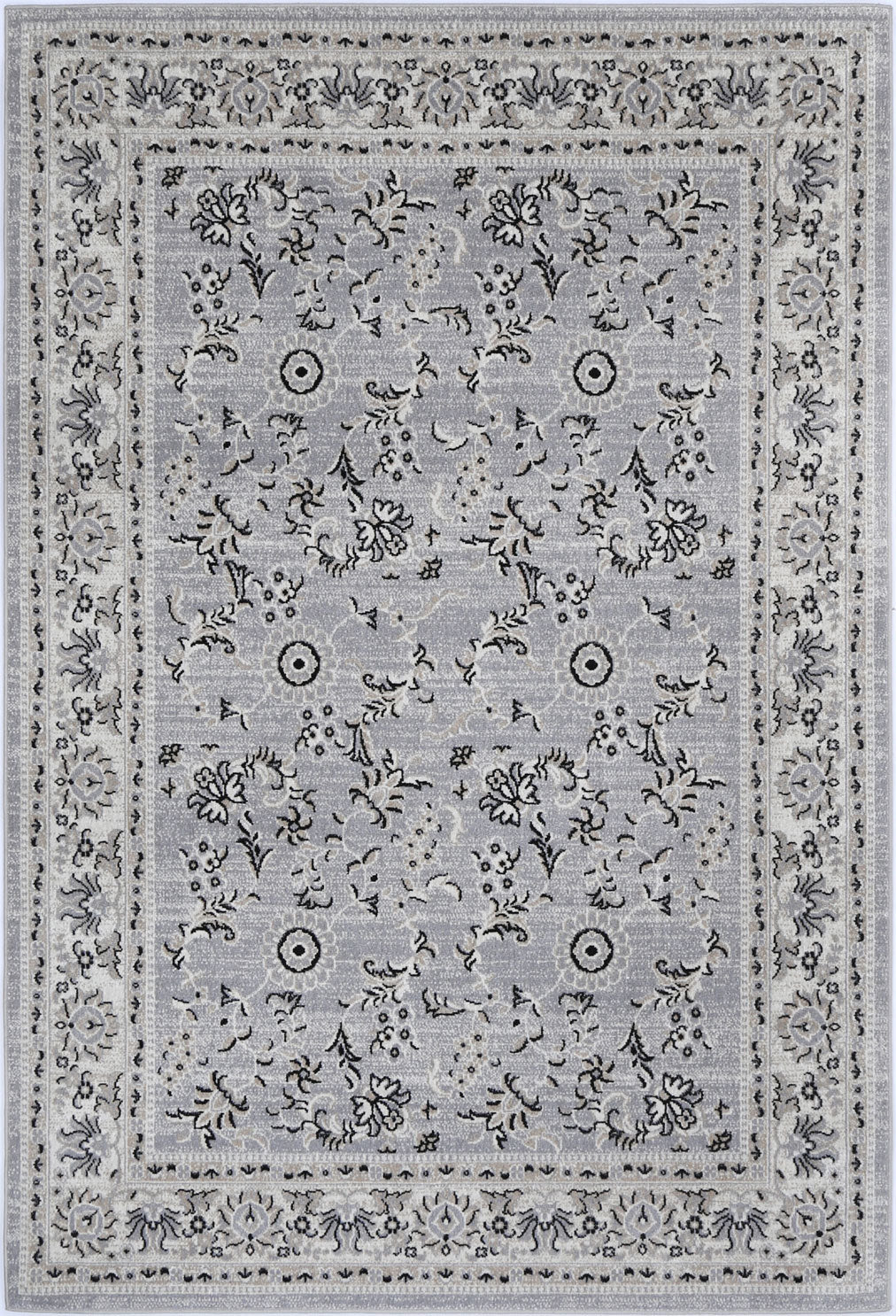 Oporto Hamburg Grey Traditional Soft Rug - OPOR10