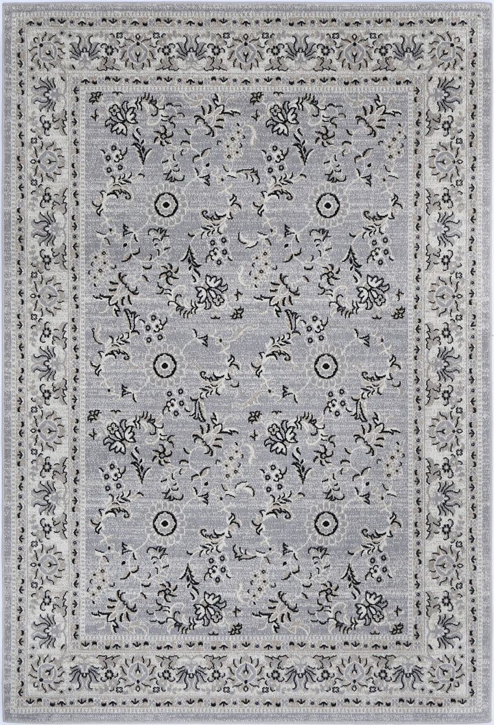 Oporto Hamburg Grey Traditional Soft Rug - OPOR10