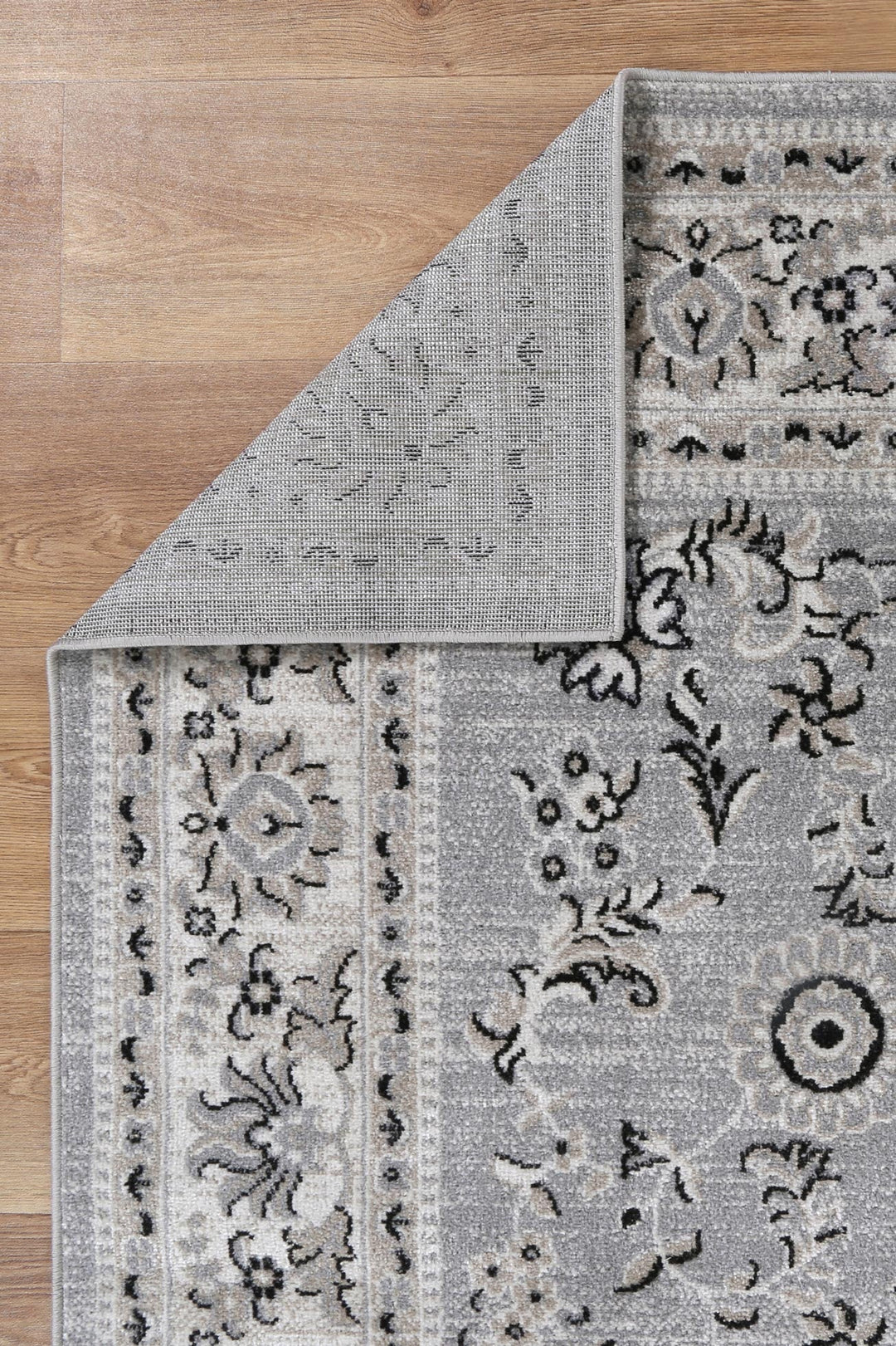 Oporto Hamburg Grey Traditional Soft Rug - OPOR10