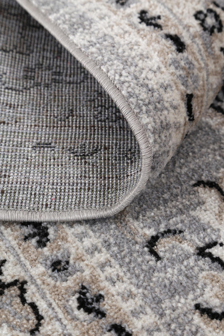 Oporto Hamburg Grey Traditional Soft Rug - OPOR10