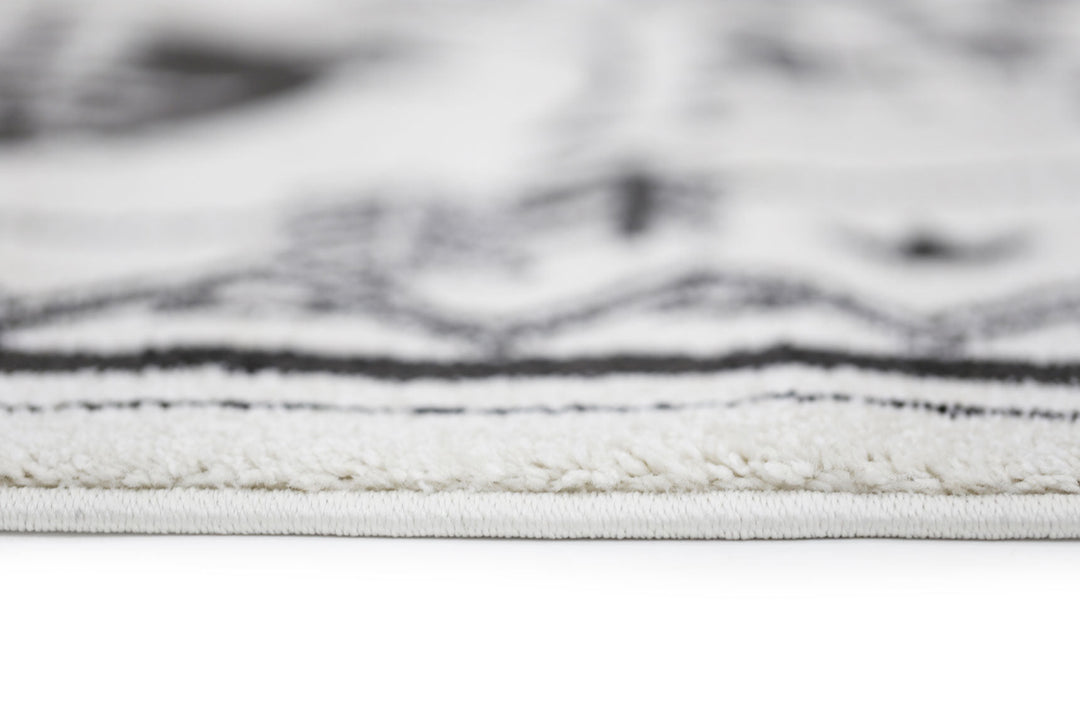 Piccolo Black and White Kids Camping Adventure Kids Rug - 15925 960