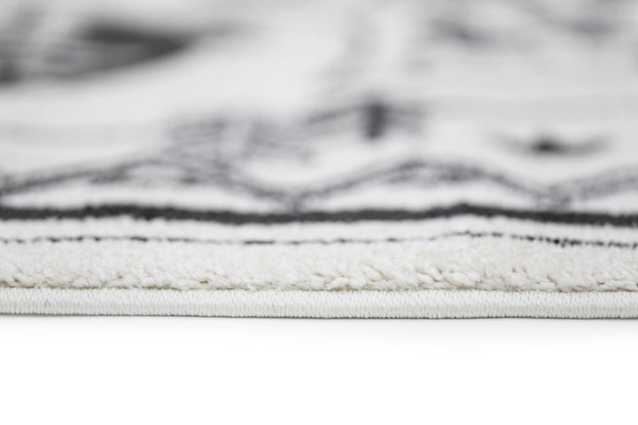 Piccolo Black and White Kids Camping Adventure Kids Rug - 15925 960