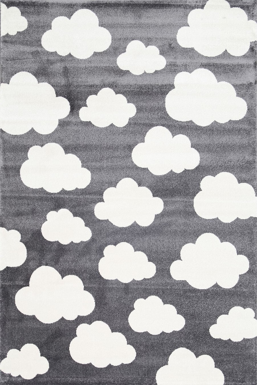 Piccolo Dark Grey and White Cloud Kids Rug - 1592 495