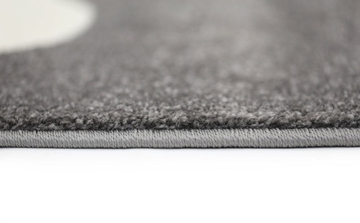 Piccolo Dark Grey and White Cloud Kids Rug - 1592 495