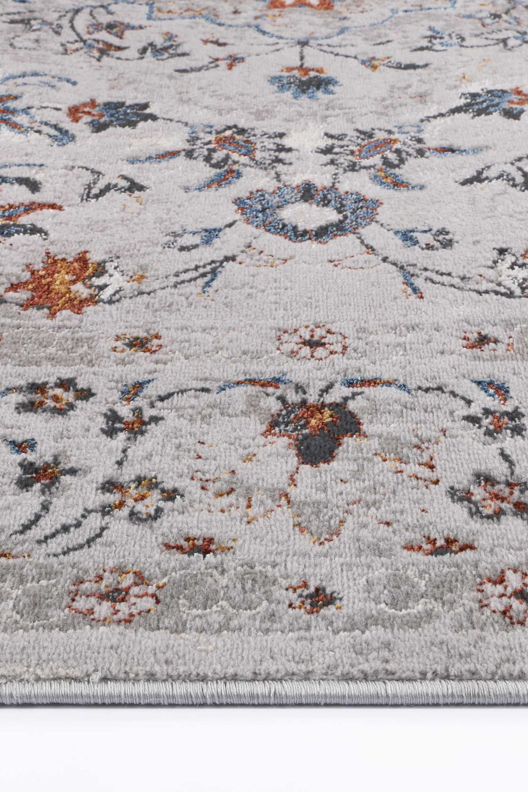 Porto Ava Ivory & Red Traditional Rug - 01
