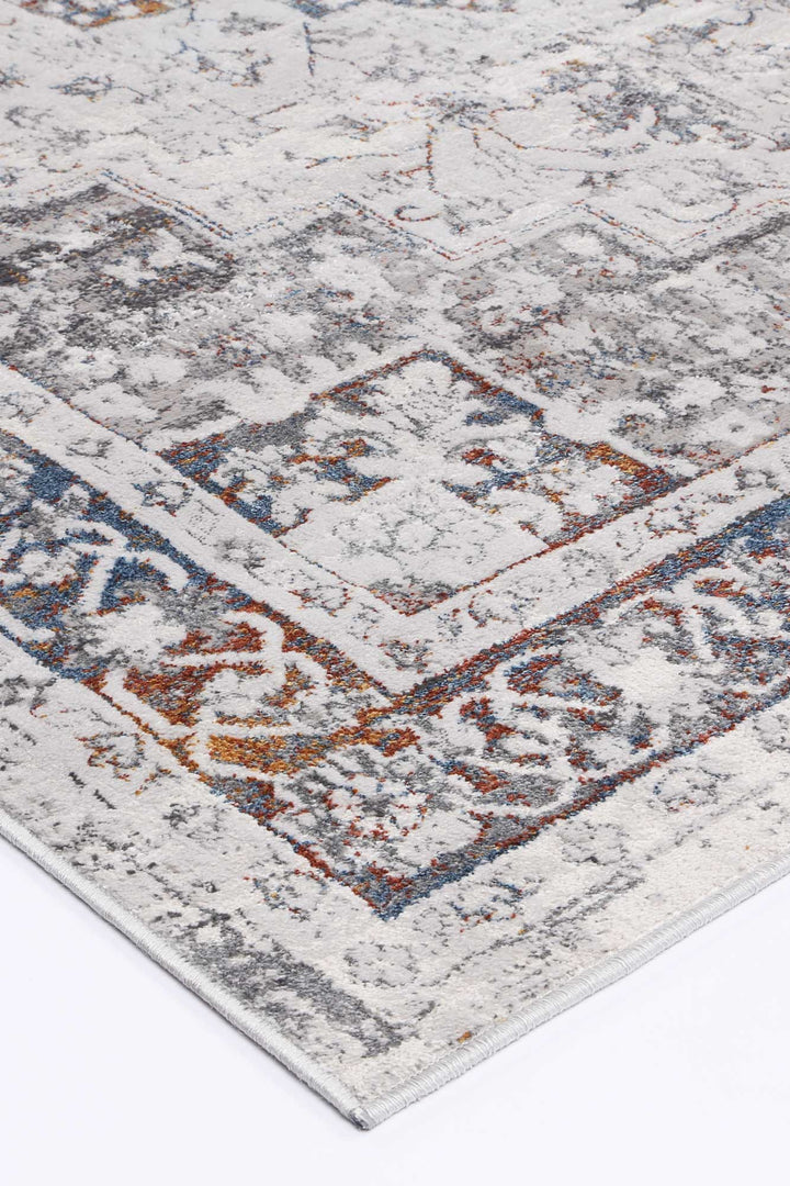 Porto Camila Grey & Blue Traditional Rug - 04