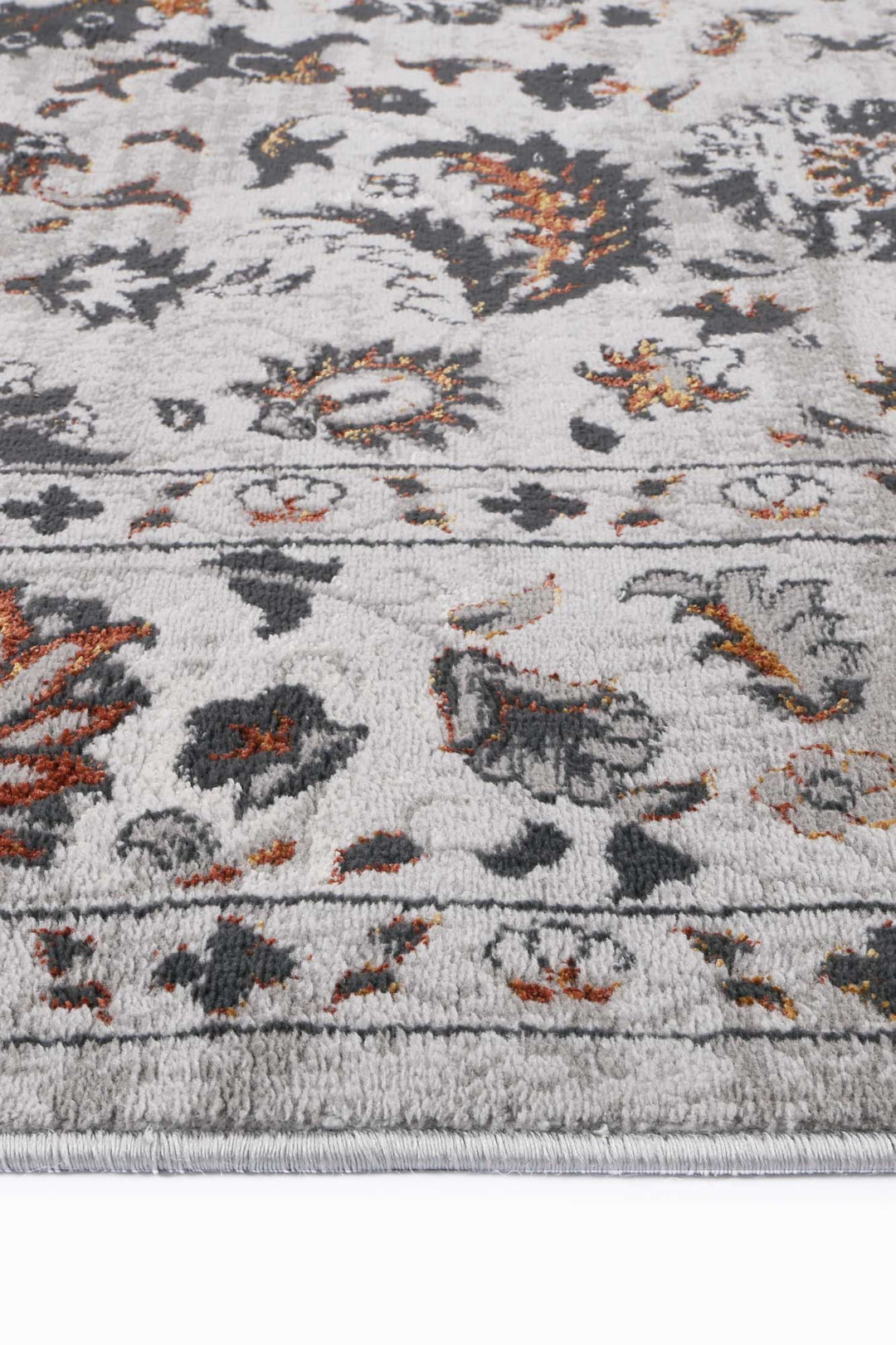 Porto Edward Ivory & Red Traditional Rug - 05
