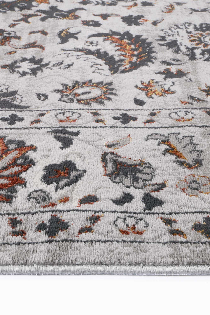 Porto Edward Ivory & Red Traditional Rug - 05