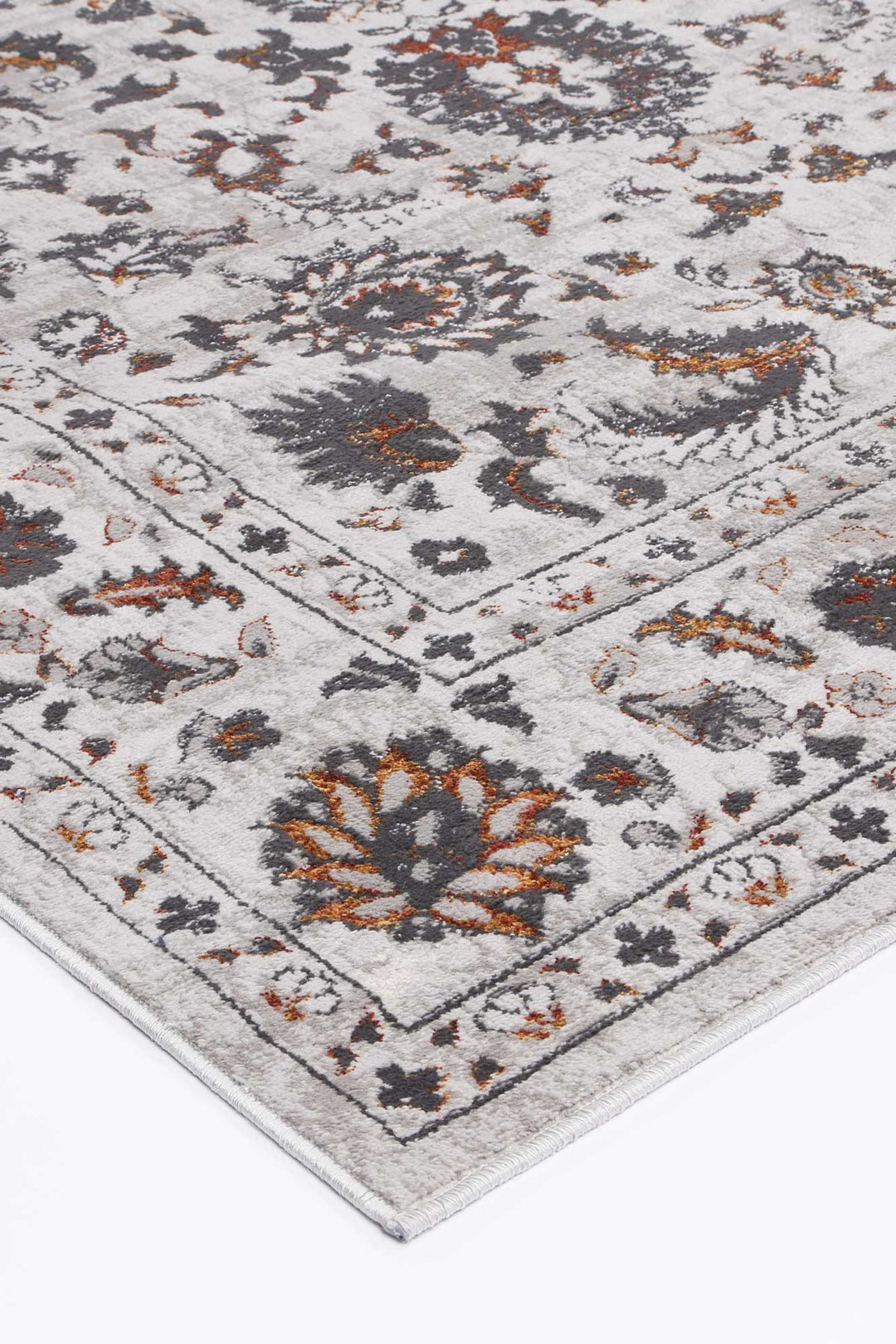 Porto Edward Ivory & Red Traditional Rug - 05