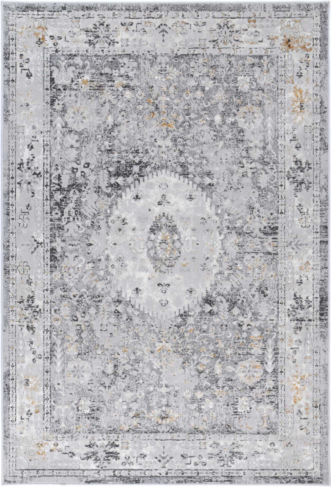Porto Alexander Grey & Yellow Traditional Rug - 06