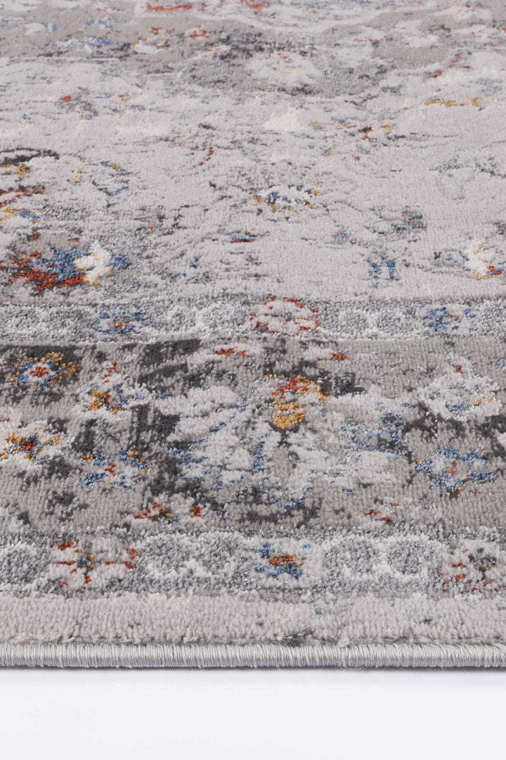 Porto Ava Ivory & Blue Traditional Rug - 07