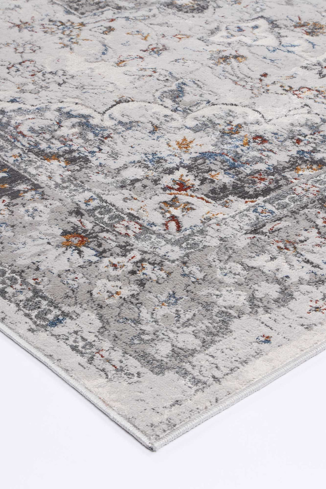 Porto Ava Ivory & Blue Traditional Rug - 07