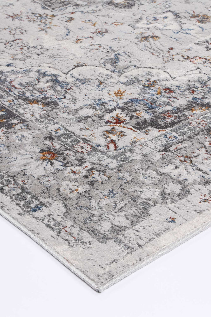 Porto Ava Ivory & Blue Traditional Rug - 07
