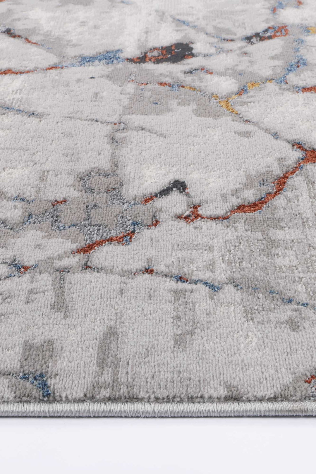Porto Vincent Grey & Multi Abstract Rug - 08
