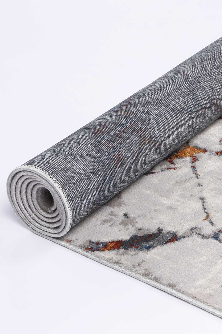 Porto Vincent Grey & Multi Abstract Rug - 08