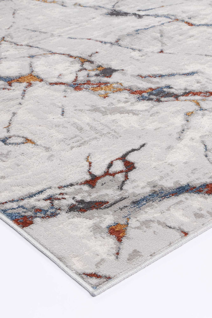 Porto Vincent Grey & Multi Abstract Rug - 08