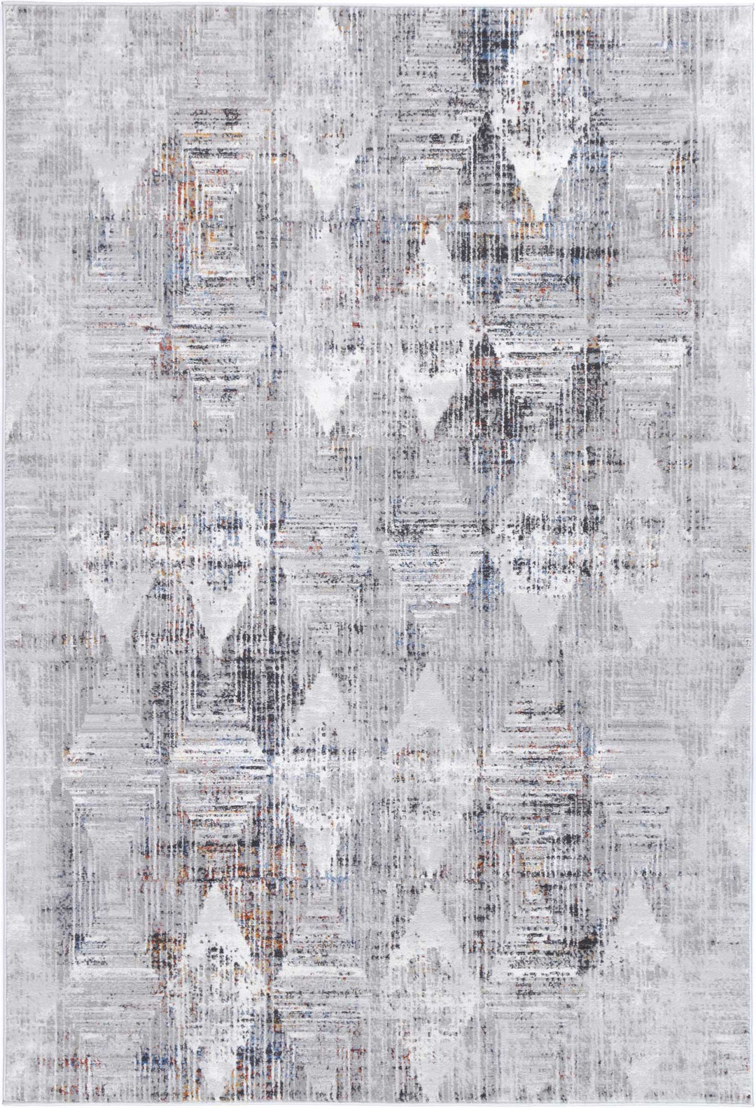 Porto Harlequinn Grey & Multi Geometric Rug - 15