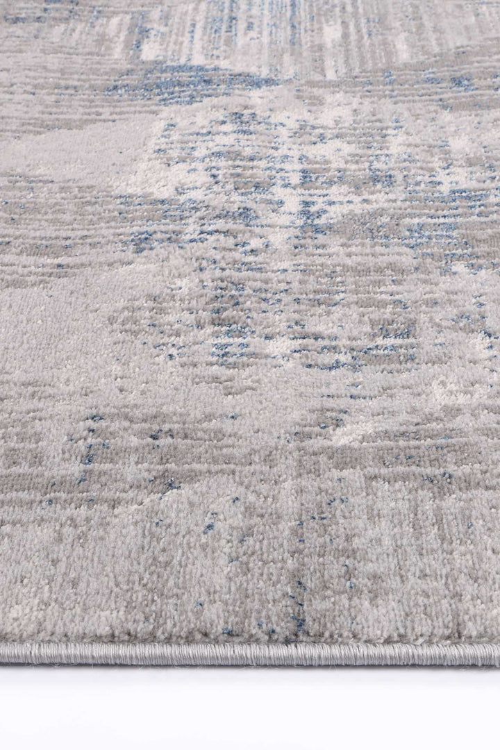 Porto Harlequinn Grey & Blue Geometric Rug - 16