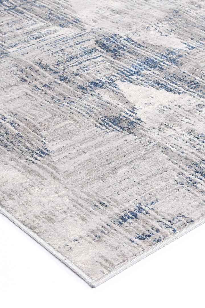 Porto Harlequinn Grey & Blue Geometric Rug - 16
