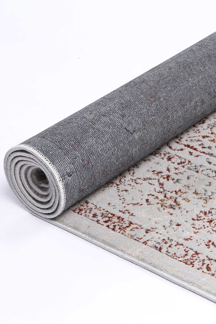 Porto Luna Cream & Red Traditional Rug - 19